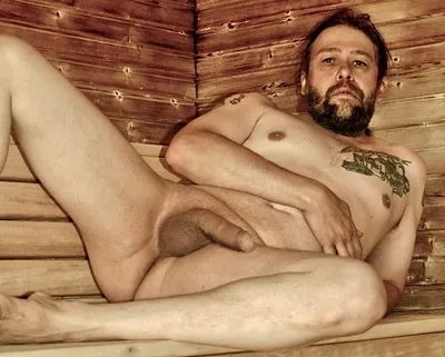Caught posing in the sauna