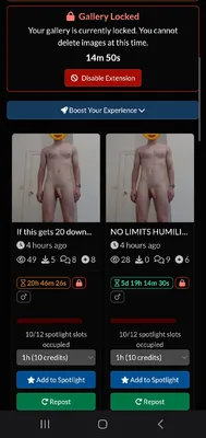Locked gallery for first time