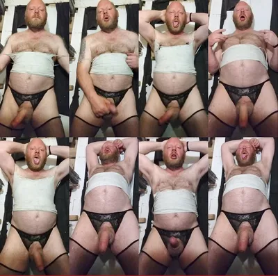 Collage of poses from loser Here4fun4u on erome.co