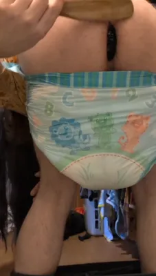 Plugged, diapered and spanked