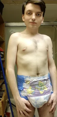 The first face pic I ever took in a diaper