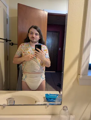 Total loser wearing double diapers on X-mass Eve