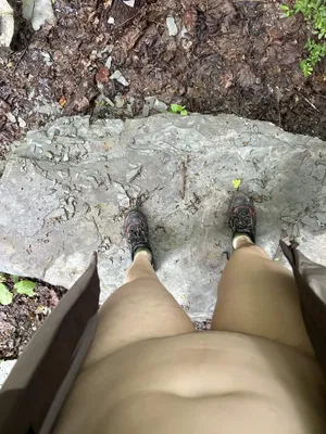 Walkin the trails in only a jacket!