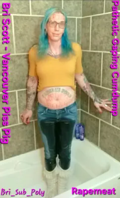 Pig ordered to piss itself. Vancouver B.C. cumdump