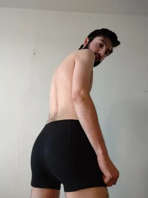 Posing in boxers