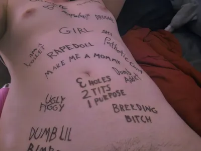 Body writing slut