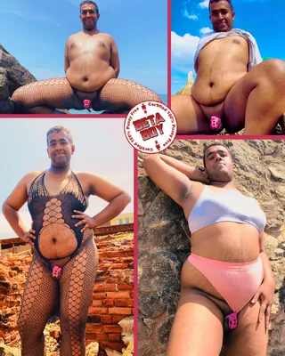 Sissy Bimbo Fag by the Beach