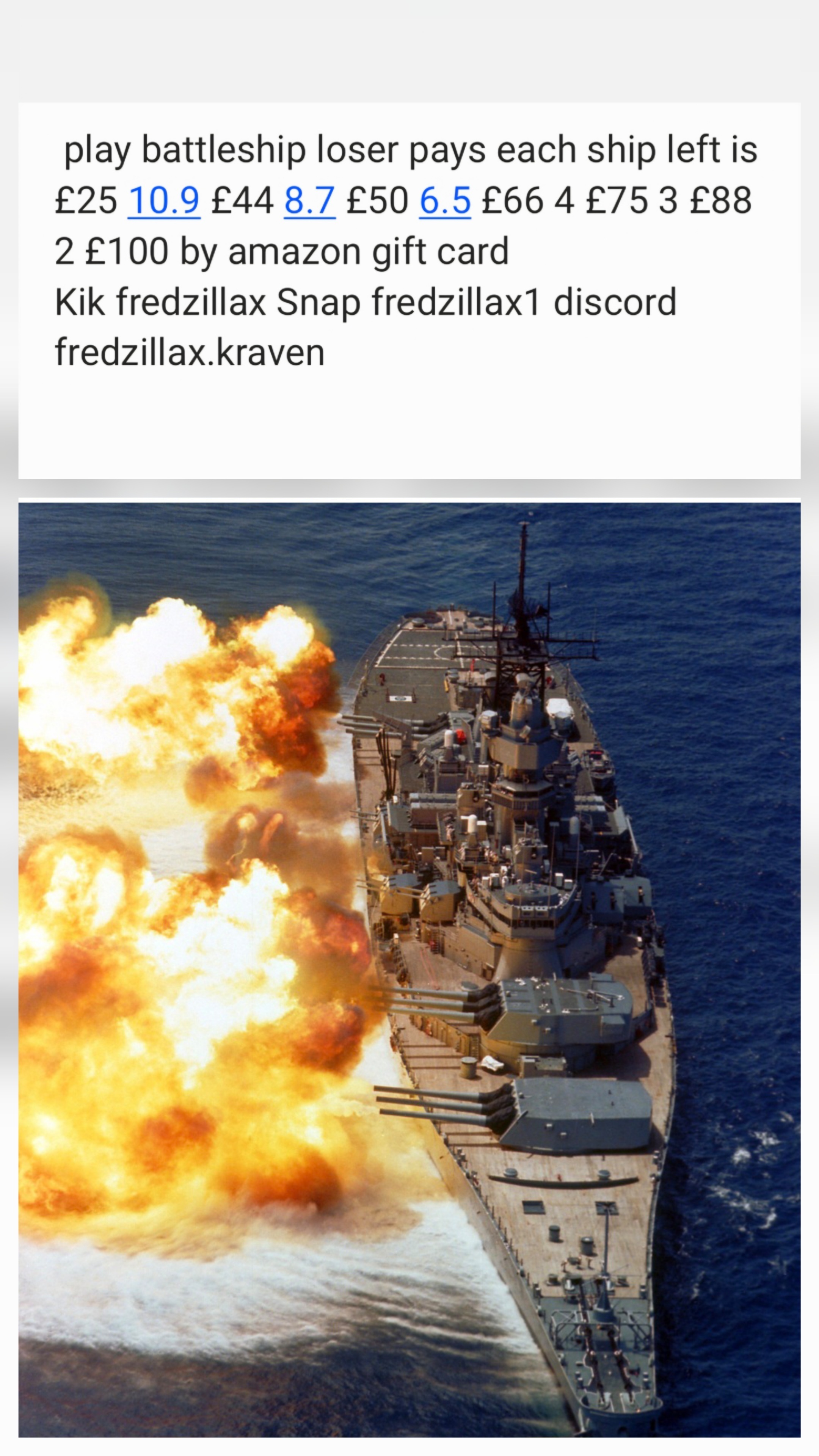 Battleship risk