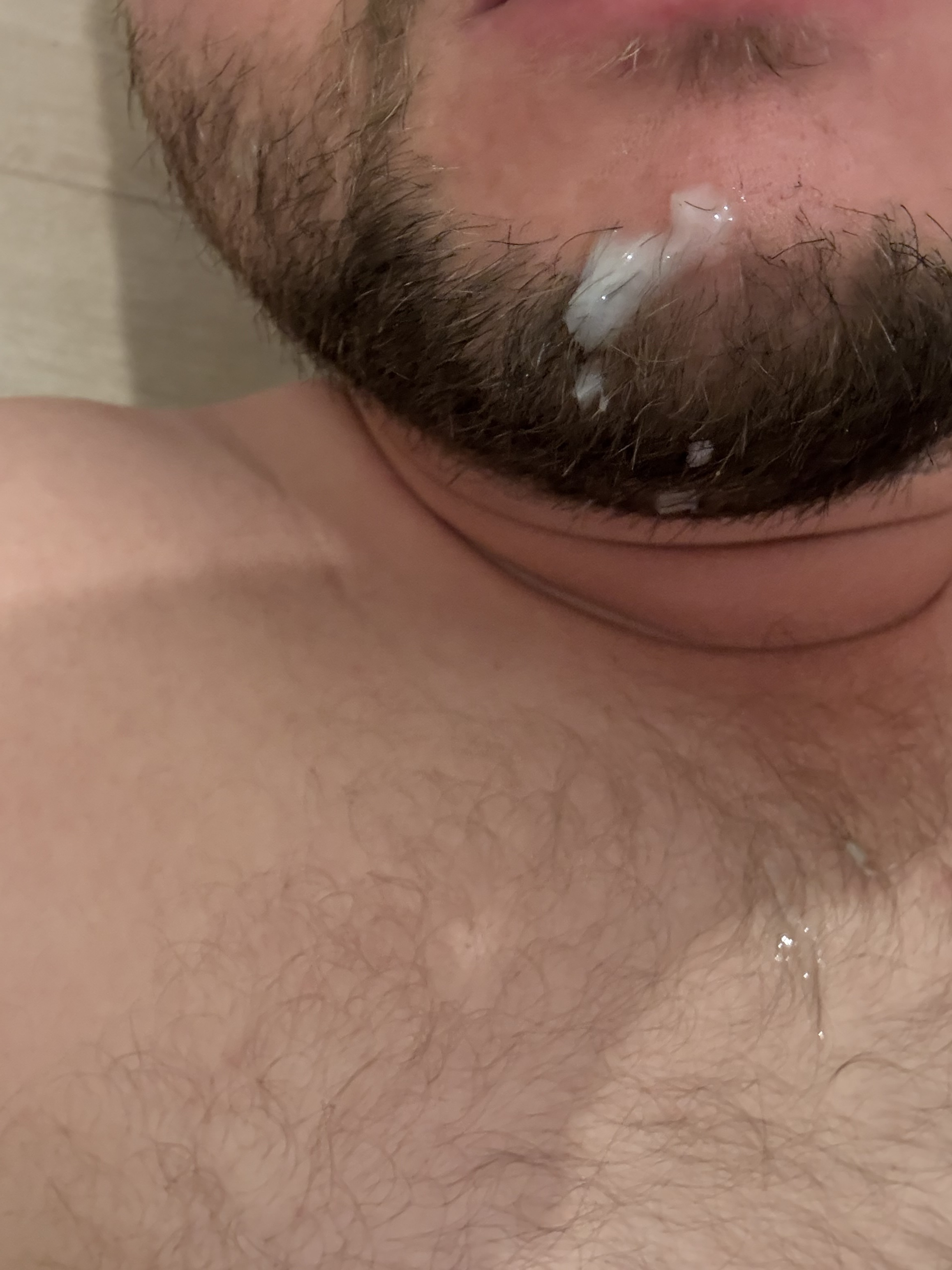 On the chin